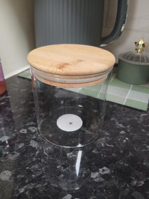  — Glass Jar Never Used