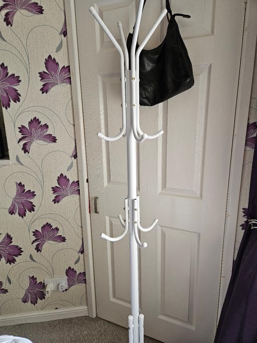  — New white coat rack