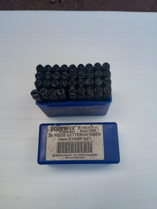  — Letter punch stamp set