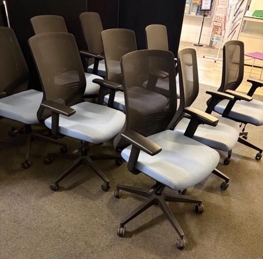  — Mesh  Blue Operators Ergonomic Swivel Chair