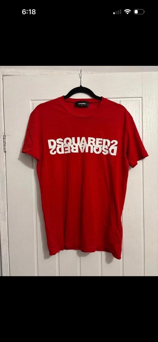  — DSQUARED2 Red Mirrored Logo T-Shirt