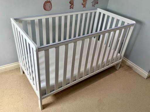  — John Lewis Cot Bed | White | with Mattress