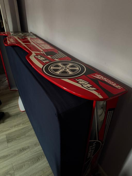  — Red car bed with mattress