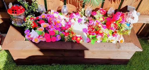  — garden flower box and fence flowers