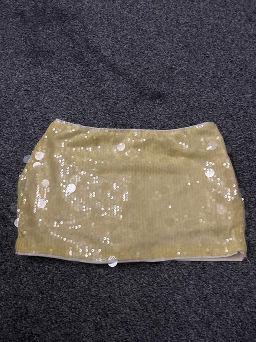  — yellow sequence skirt