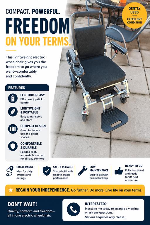  — electric folding wheelchair