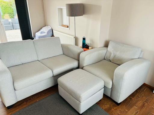  — 2 Seater Sofa, Armchair & footstool