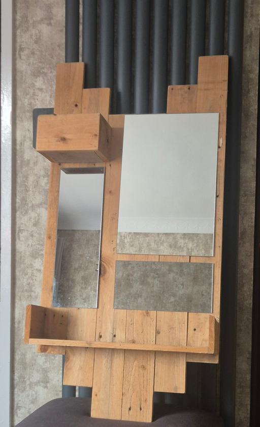  — Bespoke pallet wood shelving/ mirror
