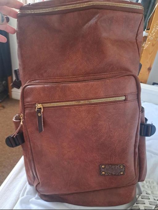  — faux leather rucksack