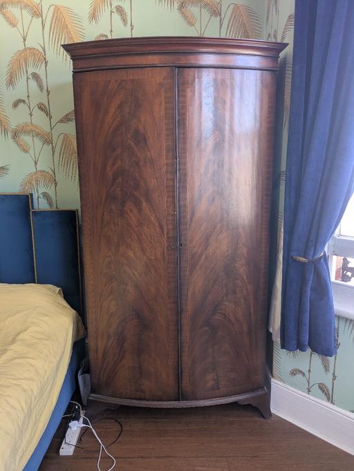  — Victorian bow fronted double wardrobe FREE