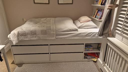  — White Ikea SLÄKT / NATTAPA single kids bed