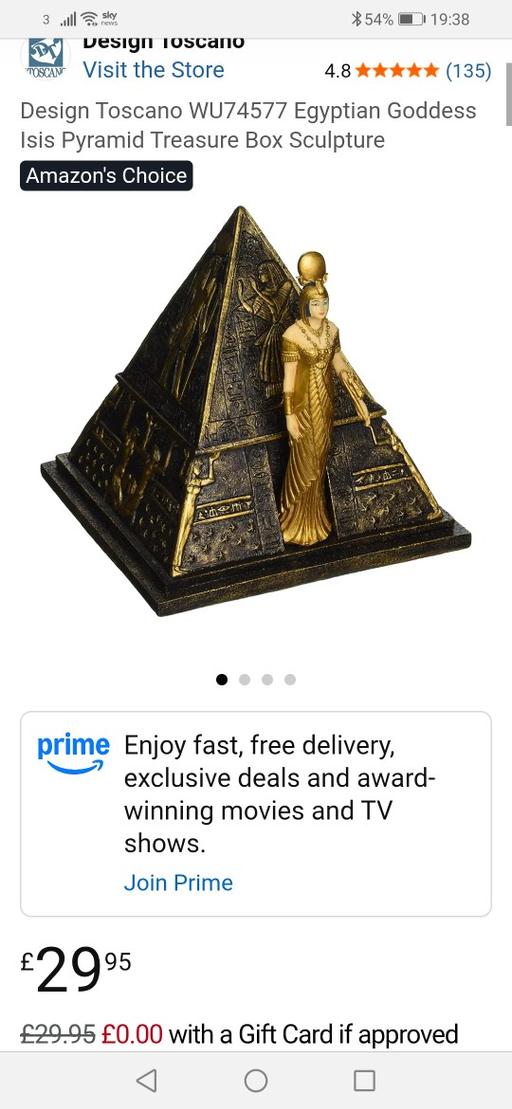  — New Toscano Egyptian queen pyramid jewelry