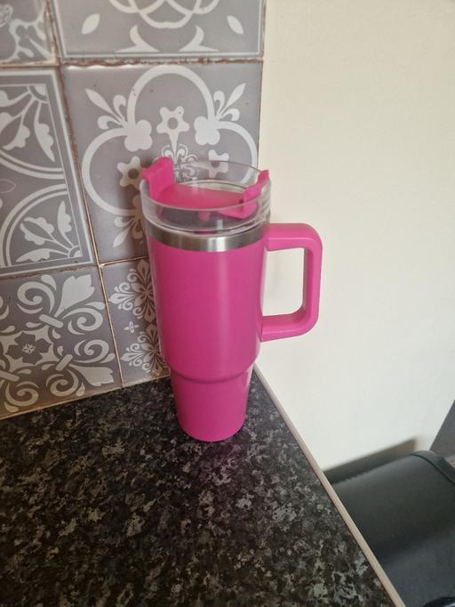  — pink stainless  steel cup