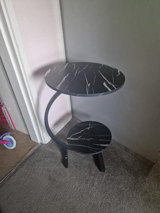  — black side table