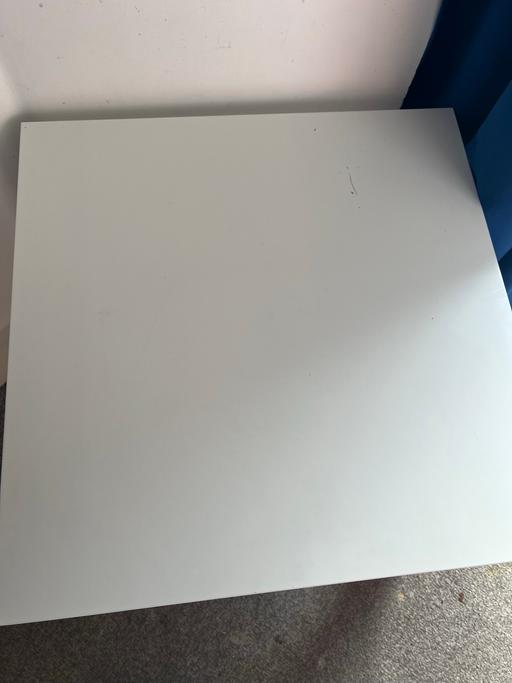  — White Desk Side Table