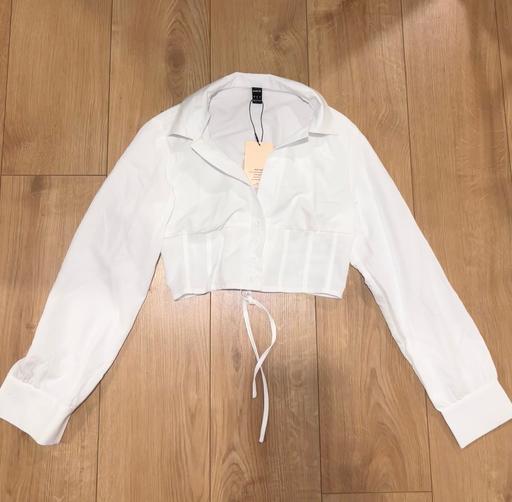  — Cropped Corset Style Shirt