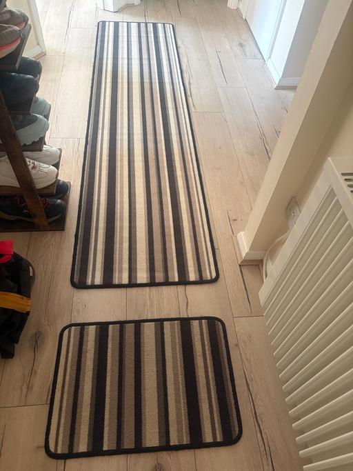  — Striped Hallway Runner and Door Mat