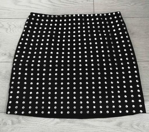  — women's size 12 black studded skirt