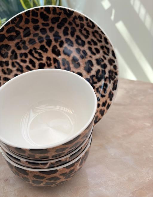  — Leopard print bowl