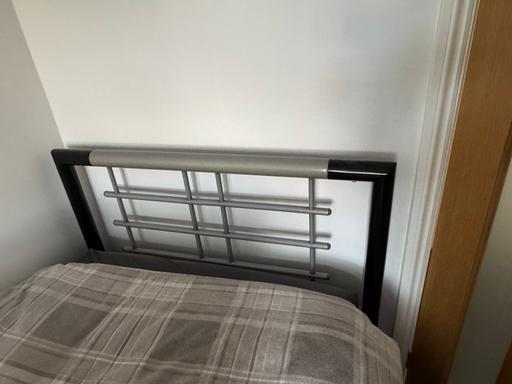 — Single metal bed frame plus mattress etc