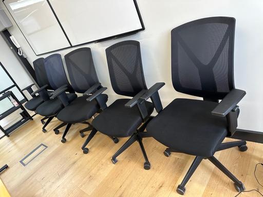  — Realspace black mesh back operator chairs