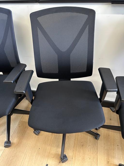  — Realspace black mesh back operator chairs