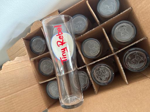  — 12 Tiny Rebel 313 Craft Lager glasses