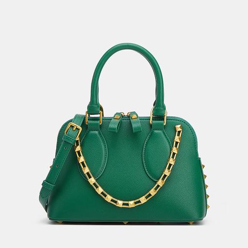  — Green Women’s Handbag with Gold Detail