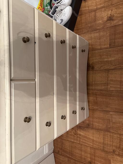  — White gloss chest of drawers - 6 drawers