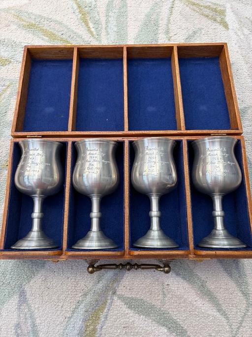  — Pewter goblets