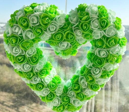  — heart foam rose wreath