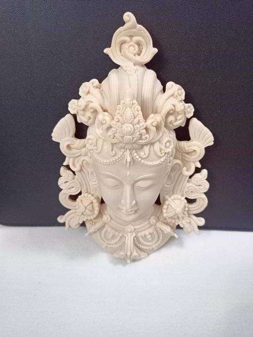  — RESIN BUDDHIST DEITY WHITE TARA WALL HANGING.