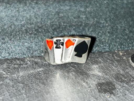  — Unisex Gothic style Playing Cards Ring