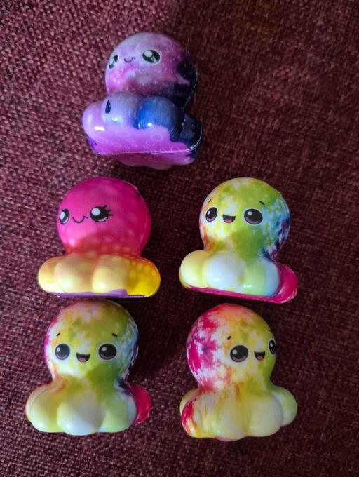  — new 5 x Small Slow Rising Octopus Squishies