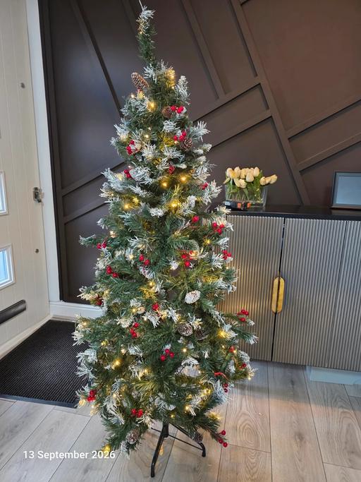  — Asinse 5ft/1.5m Pre Lit Slim Christmas Tree
