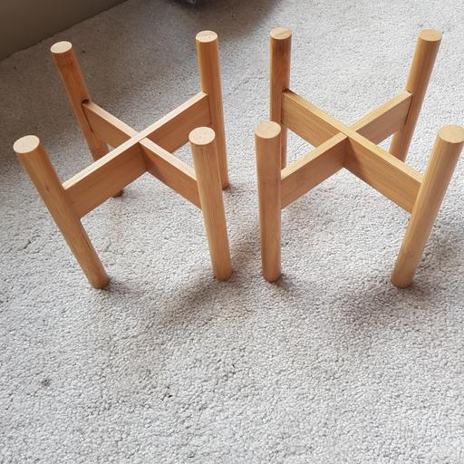  — 2 NEW WOODEN PLANT STANDA