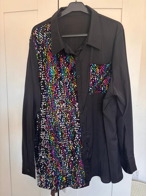  — Womans festive sequin shirt