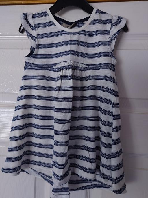  — Girls stripey dress size 12-18 months