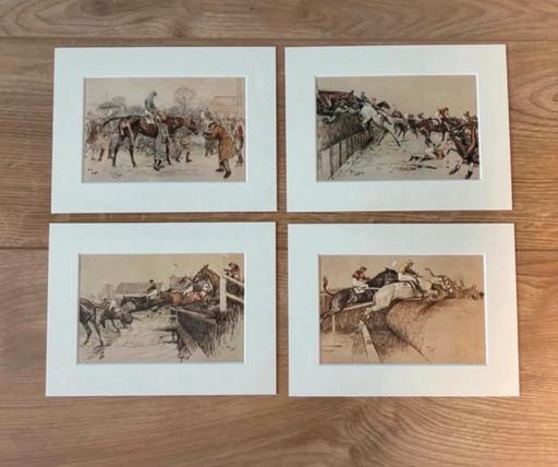  — Horse Prints - Race days by Cecil Aldin x 4