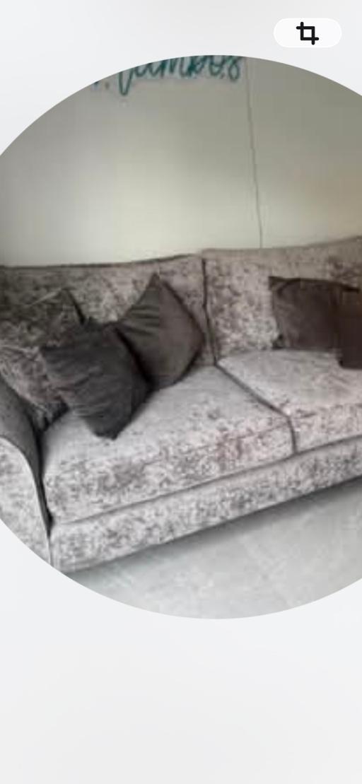  — Next crushed velvet sofa