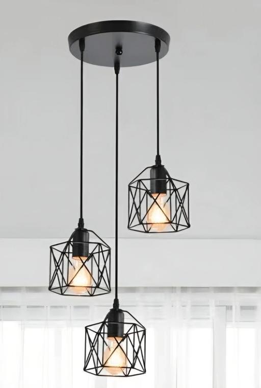 — Industrial 3-light pendant