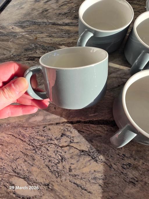  — Porcelain coffee cups with saucers spoon