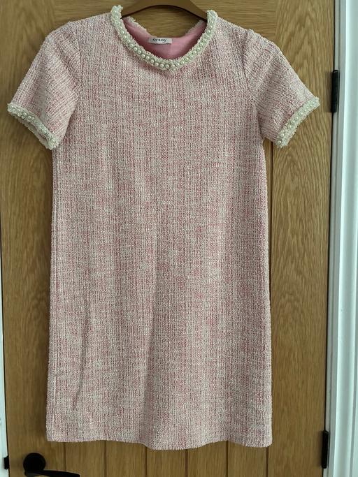  — Orsay Pink pearl trim dress size 8