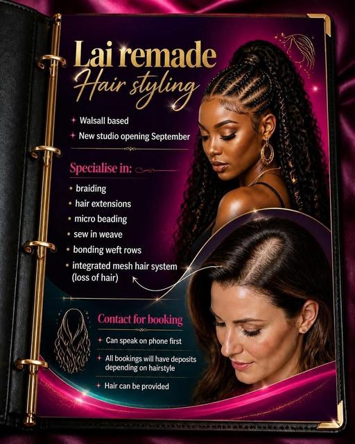  — Hair stylist Walsall based New studio
