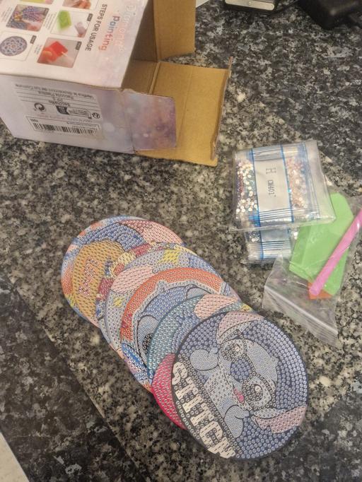  — brand new stitch diamond art coasters