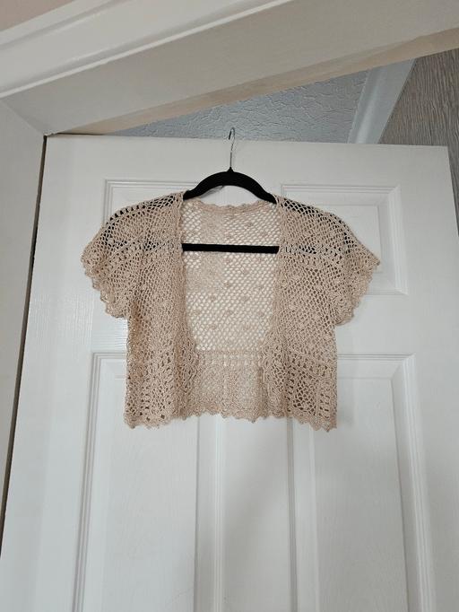  — Ladies shimmer shrug, size 12..