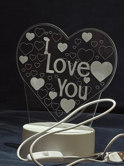  — I love you heart led lamp