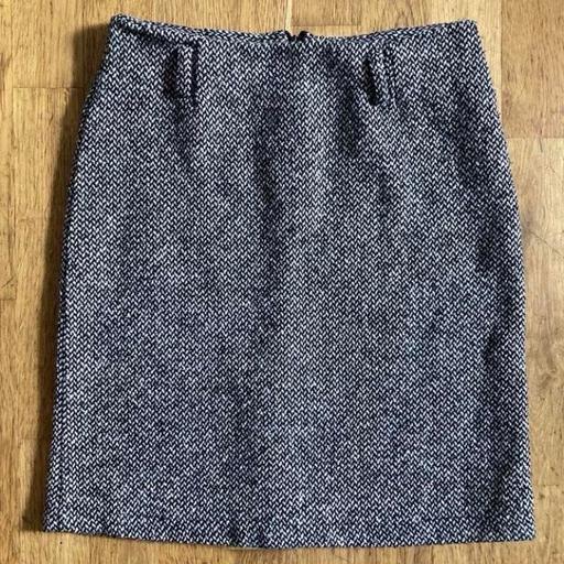  — Vintage Black White Warm Autumn Mini Skirt XS