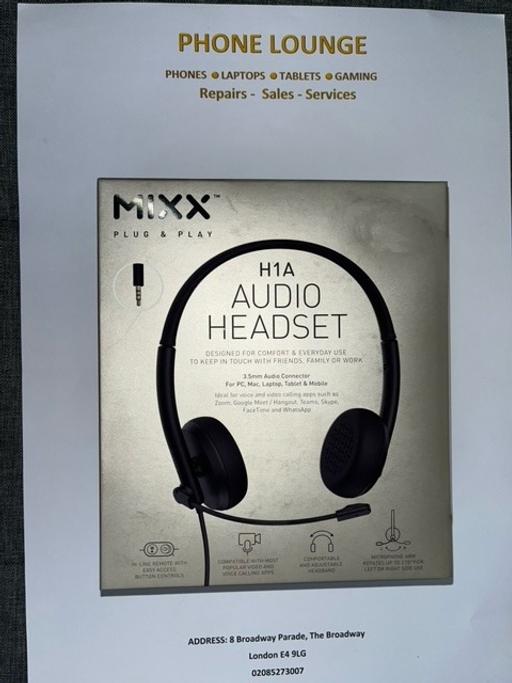  — Mixx Wired Audio Headset with Mic