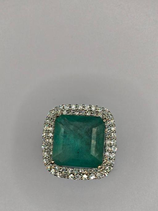  — 15ct emerald and diamond ring